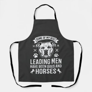 Tablier Chiens et chevaux menant les hommes