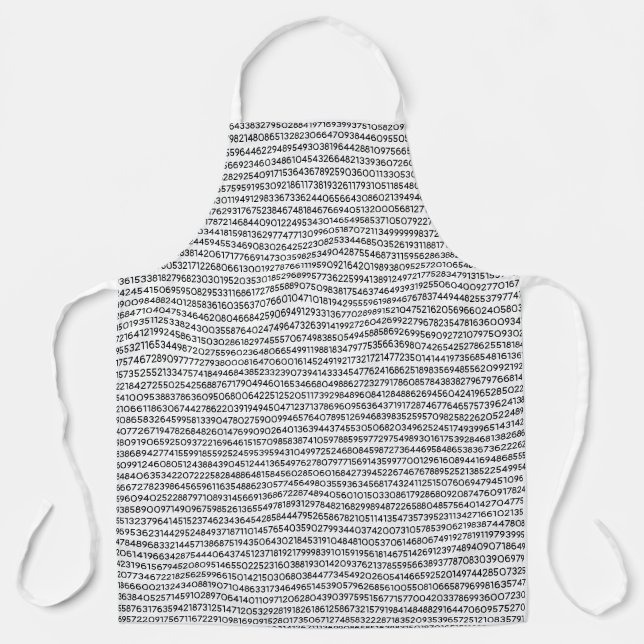 Tablier Chiffres Pi Nombre Infini Motif Jour Pi (Recto)