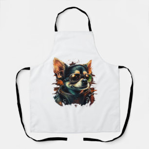 Tablier Chihuahua Biker Motorcyle Riding Chien Papa