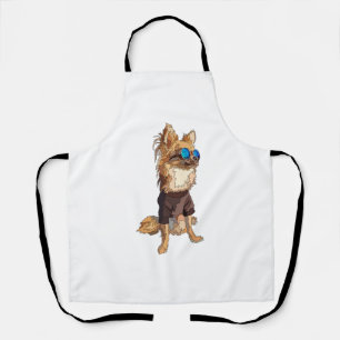 Tablier Chihuahua Chien Long Haied Vibes d'été