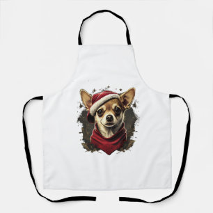 Tablier Chihuahua Joyeux Noël X-Mas Tree Cute