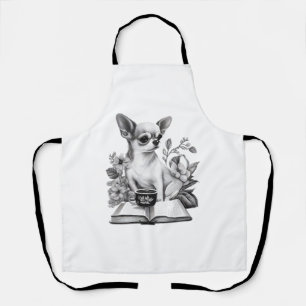 Tablier Chihuahua Livre Café Lecture Thé
