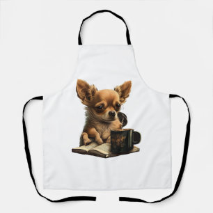 Tablier Chihuahua Livre Café Lecture Thé