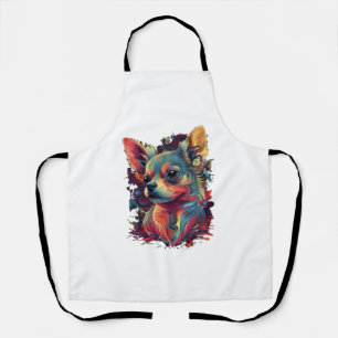 Tablier Chihuahua  Peinture Abstraite  Couleur  Chien Mign
