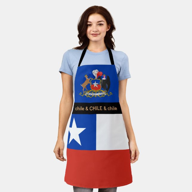 Tablier Chili Cuisine, Chilienne Drapeau Cuisine Chefs (Porté)