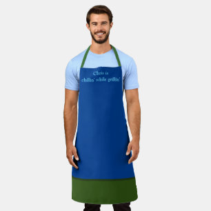 Tablier "Chillin' while Grillin'" Adulte personnalisé