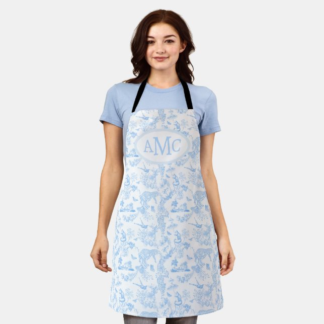 Tablier Chinoiserie de la Jungle de Preppy Monogramme en b (Porté)