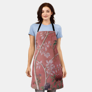 Tablier Chinoiserie rose Cuisine de cuisine