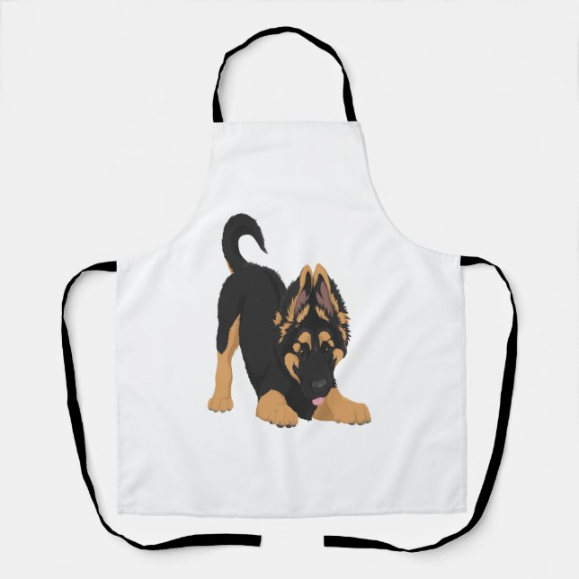 Tablier Chiot berger allemand (Recto)