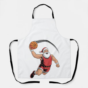 Tablier Chirstmas Basketball Jouer Santa Claus Sport