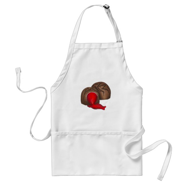 Tablier Chocolat Cerise Cordial Valentine Sucres de bonbon (Devant)