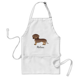 Tablier Chocolate And Tan Short Hair Dachshund & Name