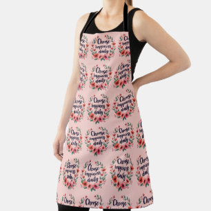 Tablier Choisissez la couronne fleurie quotidienne de bonh