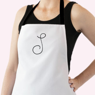 Tablier Choisissez votre propre lettre | Style de police :