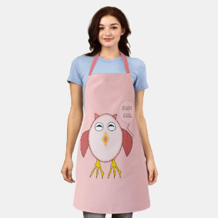 Tablier Chouette petite fille rose mignonne