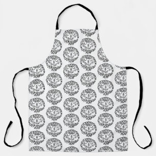 Tablier Chouette tribale noire et blanche