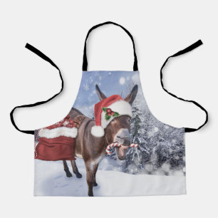 Tablier Christmas donkey with funny