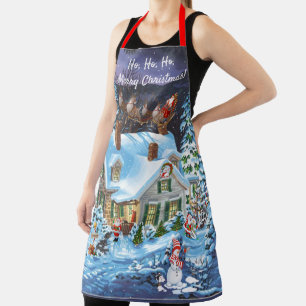 Tablier Christmas Eve Père Noël APRON Personnaliser Nom 