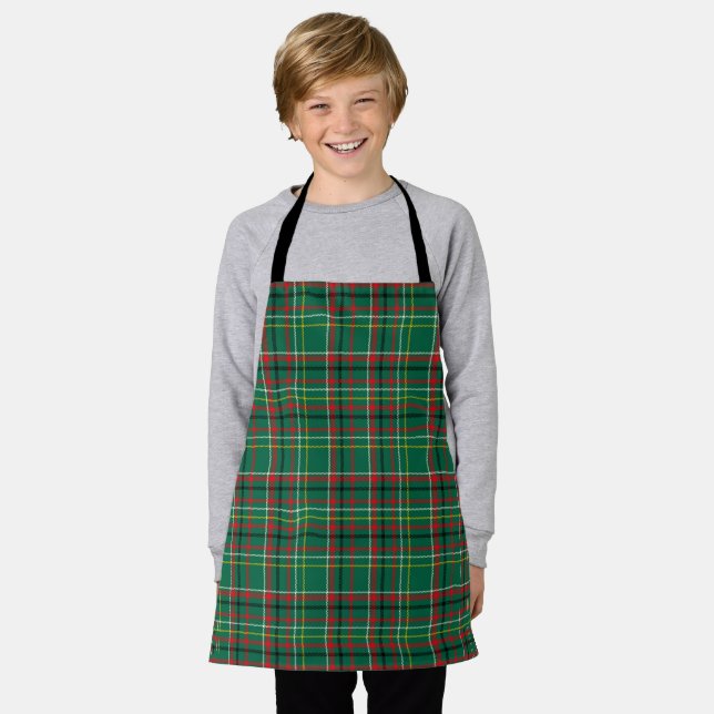 Tablier Christmas Plaid Green Pattern-23914 (Porté)