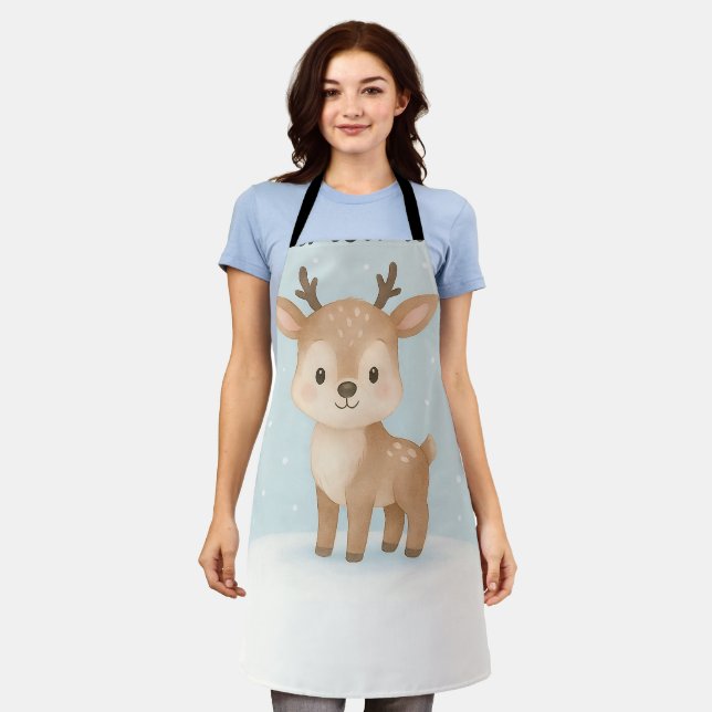 Tablier christmas reindeer cute festive cooking (Porté)