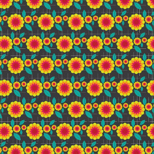 Tablier Chrysanthèmes géométriques