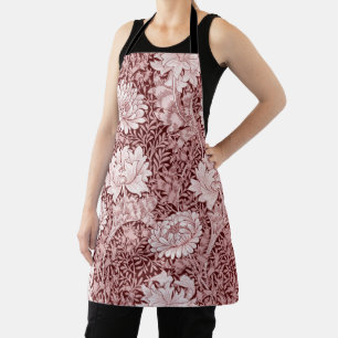 Tablier Chrysanthemum Maroon, William Morris