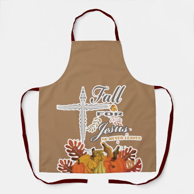 Tablier Chute pour Jésus il ne feuille jamais 1  (Recto)