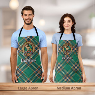 Tablier Cimier du clan MacFarlane sur l'ancien tartan de c