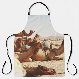 TABLIER CINQ CAMELS SUR LE TERRAIN