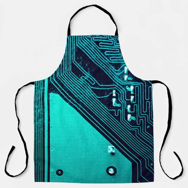 Tablier Circuit board. Electronic computer hardware techno (Recto)