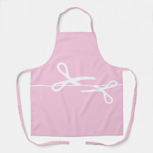 Tablier Ciseaux modernes Liste de cheveux Coquillage rose