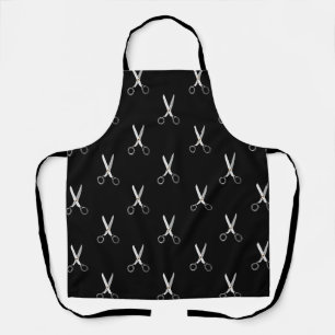 Tablier Ciseaux Vintage Noir Motif Minimaliste