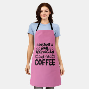 Tablier Citation de café de technicien de clou amusant