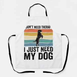 Tablier Citation de thérapie pour amateur de chiens Design