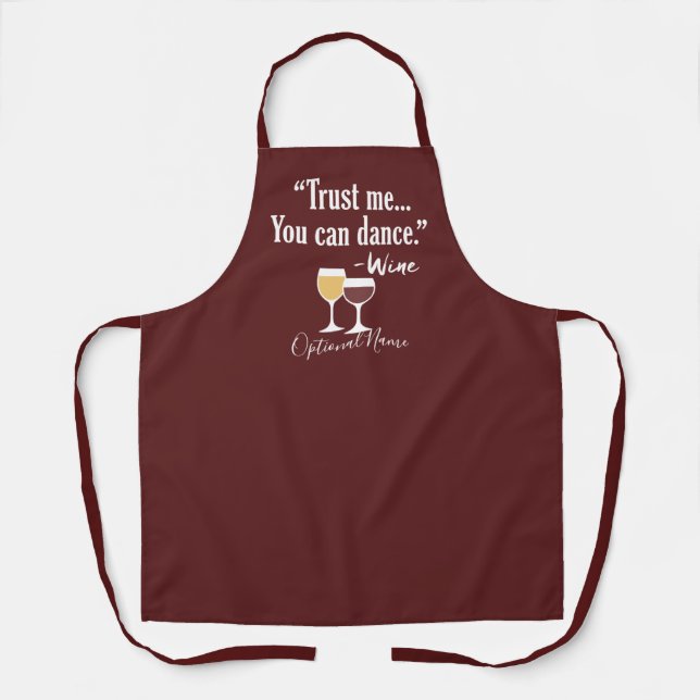 Tablier Citation de vin amusant - Faites-moi confiance vou (Recto)