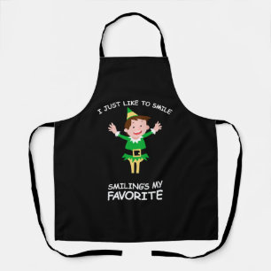Tablier Citation d'elfe de Noël Chemise souriante