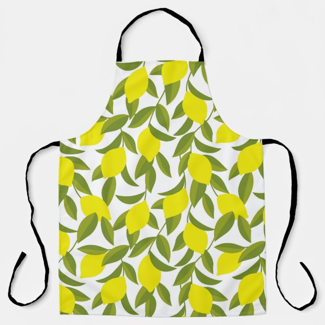 Tablier Citronnier Art : Citrus jaune Motif sans couture (Recto)