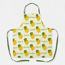 Tablier Citrons Jaunes Motif Fraîche Zesty Citrone Savoure