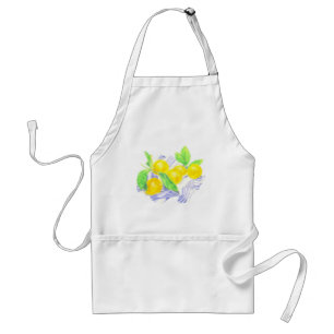 Tablier citrons Meyer sur la serviette de cuisine