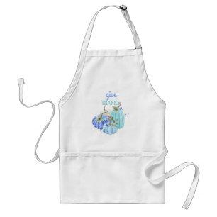 Tablier Citrouille Bleu Sarcelle Turquoise Automne