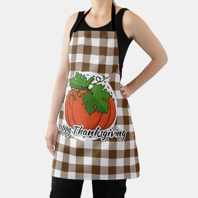 TABLIER CITROUILLE BROWN - BON THANKSGIVING (Insitu)