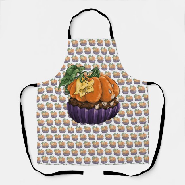 Tablier Citrouille Cupcake (Recto)