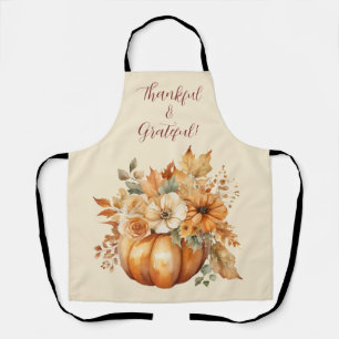 Tablier Citrouille d'aquarelle d'automne