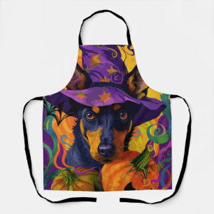 Tablier Citrouille d'Halloween avec Kelpie Australien effr