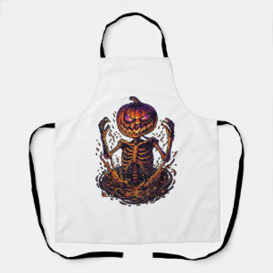 Tablier Citrouille d'Halloween squelette Portail Magique F