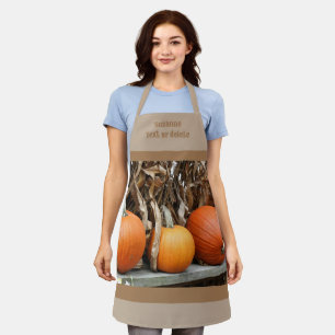 Tablier Citrouille Et Cornstalks Pays Automne Personnalisé