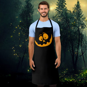 Tablier Citrouille Face, simple et élégant Halloween Apron