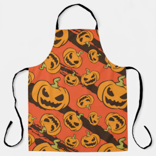Tablier Citrouille Halloween : Éffrayant Motif sans coutur