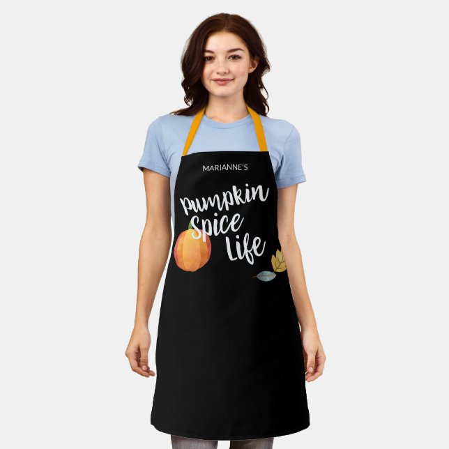 Tablier Citrouille Spice Life & Nom (Porté)