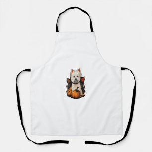 Tablier Citrouille West Highland Costume Terrier blanc Wes